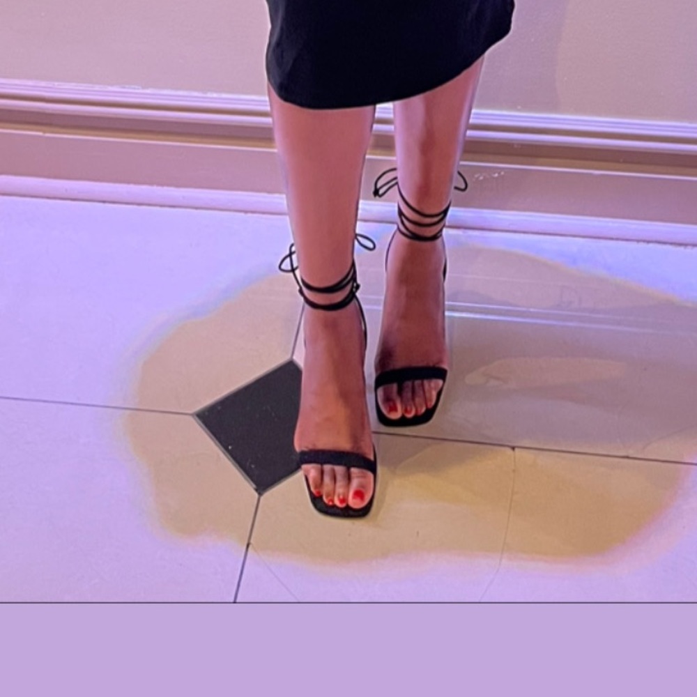 Mix No. 6 Tie Sandals in Black